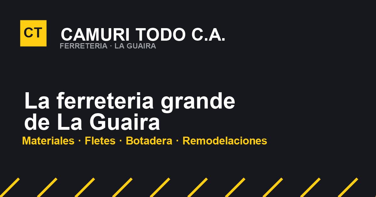 Vista previa de la web de Camuri Todo C.A.